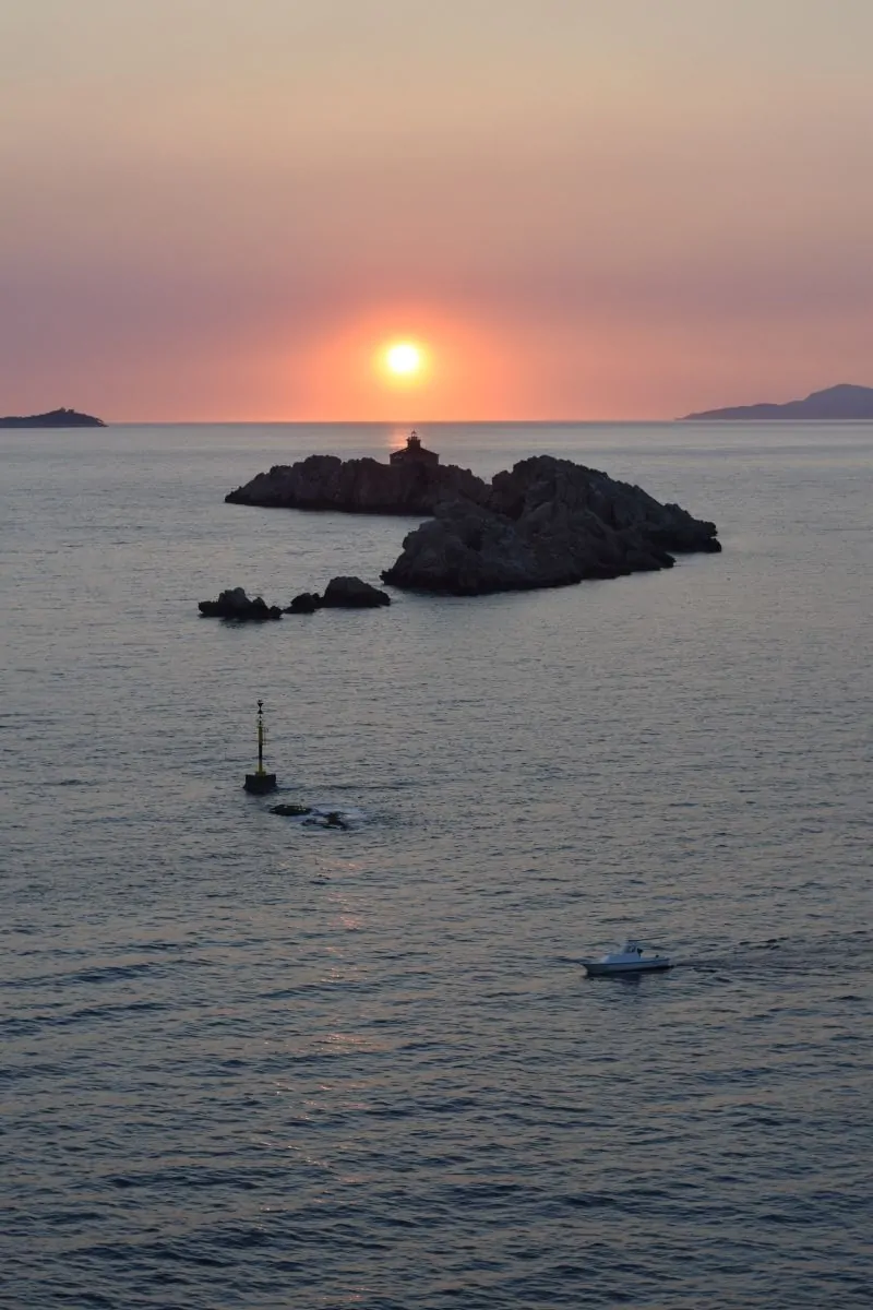 Dubrovnik Boat Club guests enjoying evening sunset cruise on the Adriatic